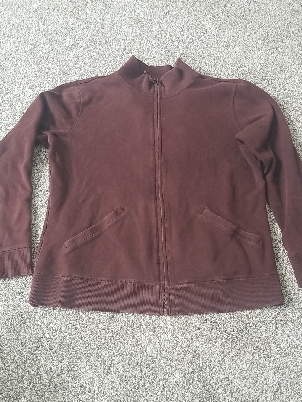 Liz Claiborne burgundy Full-Zip Sweatshirt